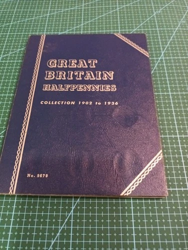 GB Whitman Folder No. 9679 Halfpennies Collection 1902 - 1936 - missing 04 - 05