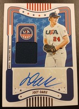 2024 Panini Stars & Stripes USA Baseball #SM-JO Joey Oakie Signature Materials