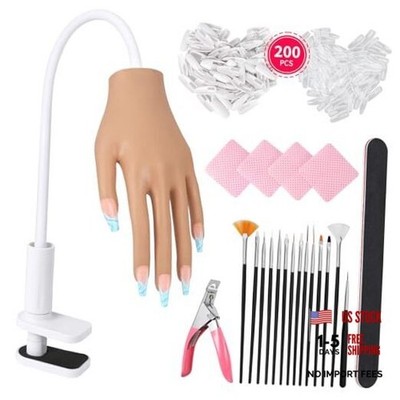 Acrylic Nail Tips - Practice Hand - Nail Tips Won't Fall Off