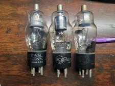 Lot of 3 – 2X2 / 879 High Voltage Rectifier Tubes