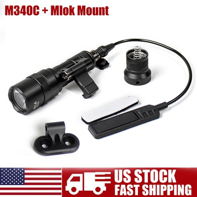 #ad Tactical Flashlight M340C Weapon Light With Pressure Remote Switch Mlok Mount $51.99