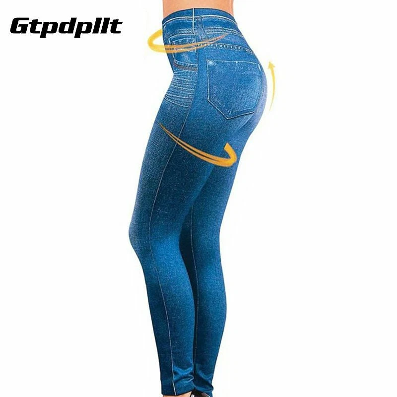 Women Leggings Fleece Lined Winter Jeans Jegging Slim Fashion Warm