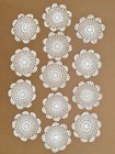 Lot of 13 Hand Crochet White Round Doilies 7.5" Round Crafts