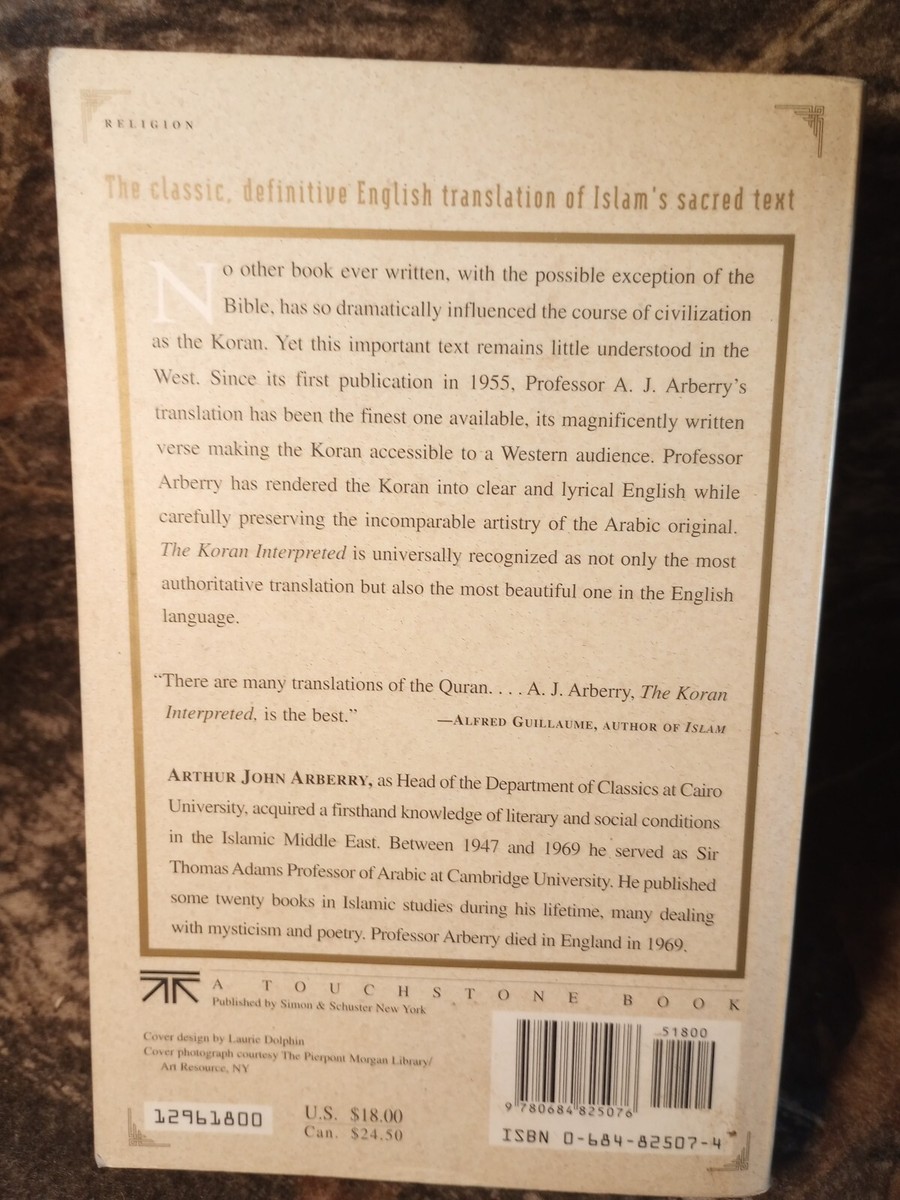 The Koran Interpreted : A Translation by A. J. Arberry (1996