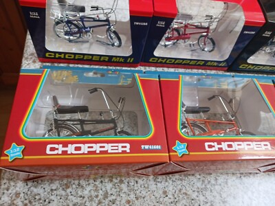 Toyway Raleigh Chopper Mk1 +MK11 Bicycle Diecast Metal Model