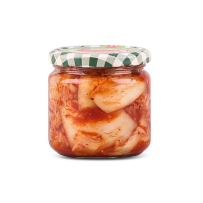 AKTION: 300g FRISCHER KIMCHI im Glas frisch eingelegter Chinakohl Kim Chi Korea