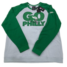 NWT Philadelphia Eagles Nike GO PHILLY Crew Sweatshirt 2XL NFL Kelly Green Gray