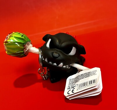 W.O.M. Biterz 3” Dog Keychain Black Bull Dog New with Removable