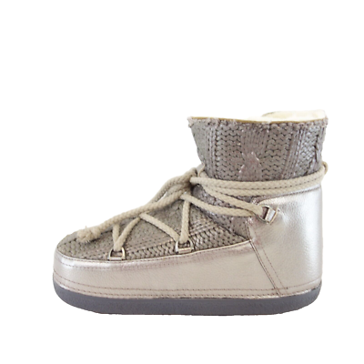 INUIKII Damen Stiefel Boots Schuhe Stiefeletten Lammfell Leder