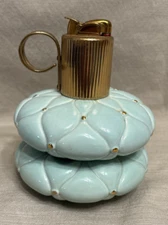 MCM Table Lighter & Matching Ashtray Evans -Bone China HTF RARE VF++ 1940/50's