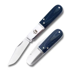 ROSECRAFT KNIVES BLUE DENIM MICARTA OTTER CREEK SINGLE BLADE BARLOW RCT020BDM