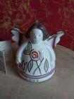 RUSS BERRIE Ceramic Hand-painted Messenger of Light LOVE Angel Bell Ornament NWT — photo 2