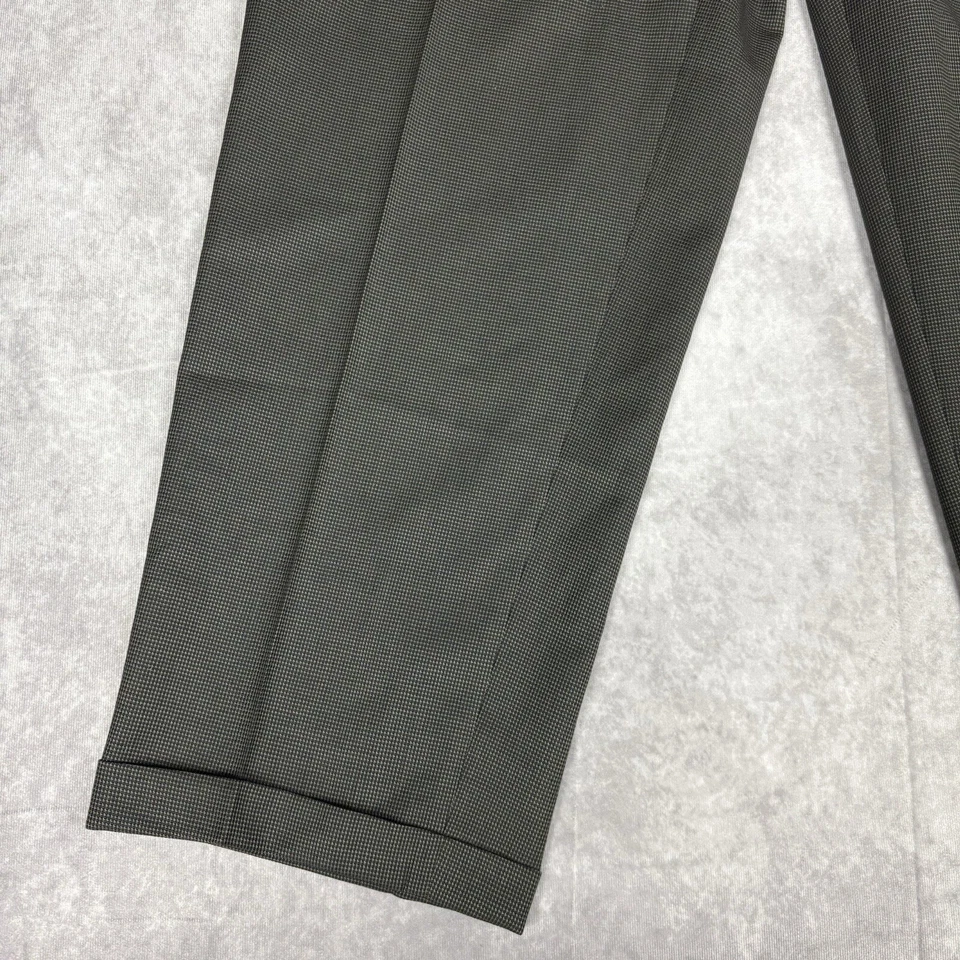 Pantalones Pal Zileri Para Hombre 34 Gris Marrón Rayón Lana Sarga Pantalones Italia 34x29.5 Foto 3 de 4