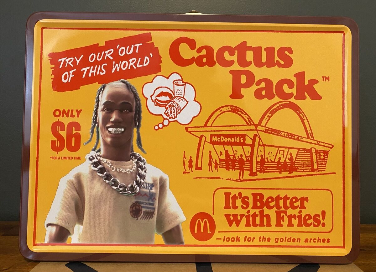 TRAVIS SCOTT x MCDONALDS Cactus Pack Vintage Metal Lunch Box TRAVIS SCOTT x MCDONALDS Cactus Pack Vintage Metal Lunch Box