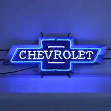 Chevrolet Neon sign Chevy Bowtie SS Dads Garage wall Lamp light Camaro GMC GM