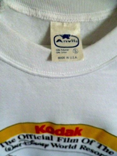 Felpa Vintage Disney Figura Topolino Adulto Piccola Kodak EPCOT Rara anni '90 - Foto 3 di 4