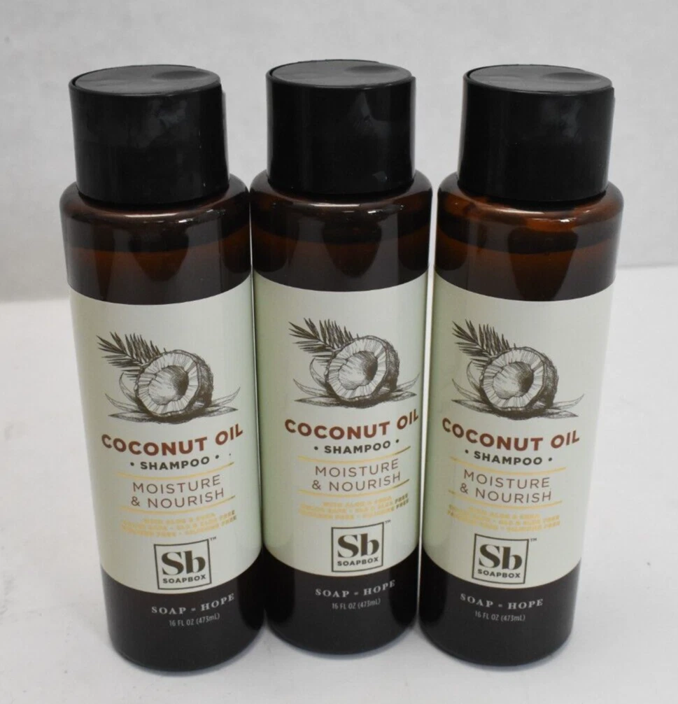 Soapbox Coconut Oil Shampoo Aloe Shea Moisture Nourish 16 oz