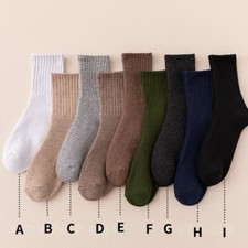 5 Pairs Business Men Cotton Warm Socks Casual Thick Soft Solid Socks Winter Warm
