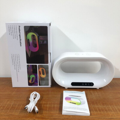 Multi-functional LED Night Light /Desk Lamp /Wireless Charger/ Alarm Clock