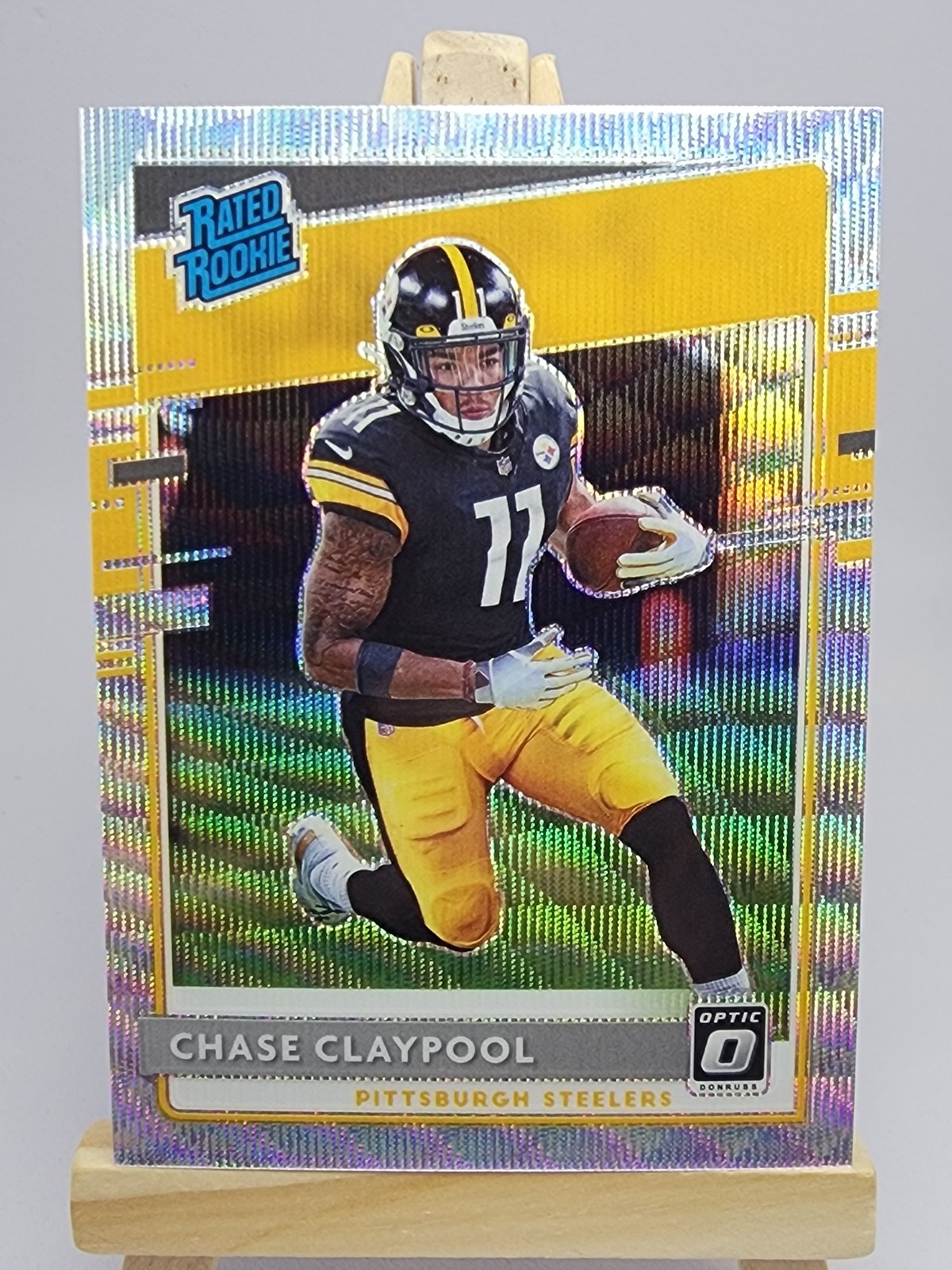 Chase Claypool 2020 Donruss Rated Rookie Optic Wave #177 /199 RC Steelers
