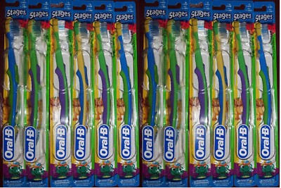 Oral-B Baby Stages 1 Cushion Soft Clean Dental Toothbrush 4-24 months 6 12 pcs