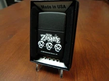 ROB ZOMBIE SKULLS BLACK MATTE ZIPPO LIGHTER 2008 MINT IN BOX
