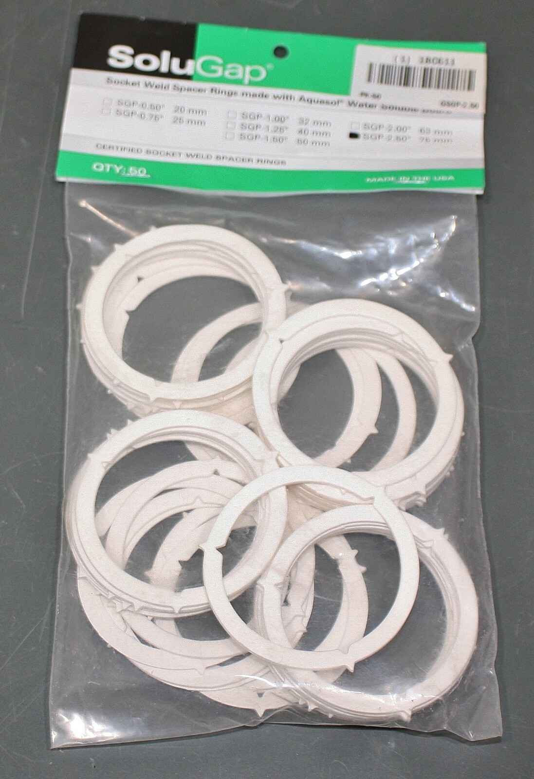 (50) Aquasol SoluGap Socket Weld Spacer Rings SGP2.50", for 21/2" Pipe eBay