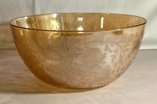Jeannette Iridescent Floragold 9 1/2" Deep Salad Bowl