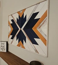 rustic wall art - handmade - 29"wode x 20" tall - comes with wall hangers