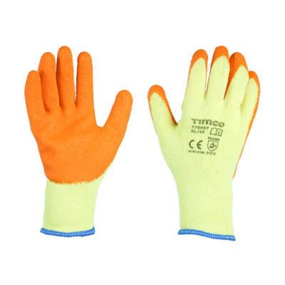 TIMCo Eco-Grip Handschuhe Crinkle Latex beschichtet Polycotton Gr. M - XL