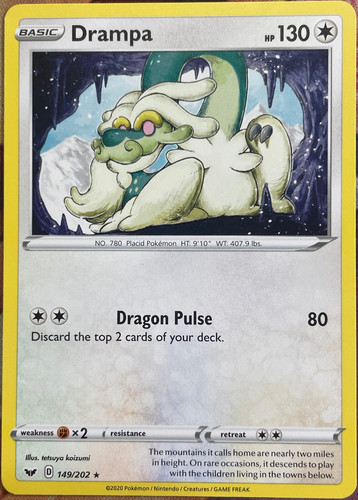 Drampa Rare - 149/202 - Sword & Shield Base Pokemon 2020
