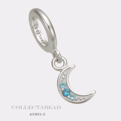 Authentic Endless Sterling Silver Sky Blue Moon Shine Drop Bead 43303-3 LAST ONE