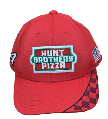Hunts Brothers Pizza Snap Back Hat Cap Stuart Haas Racing #4 Men's Red