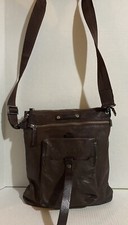 Marco Buggiani Brown Leather Crossbody Handbag 