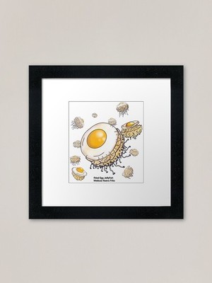 Spiegelei Qualle - Spiegelei Jel gerahmtes Wandbild Poster Leinwanddruck Bild