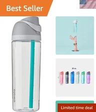 Owala 25oz FreeSip Clear Tritan Plastic Water Bottle w/ Straw, BPA-Free Sport...