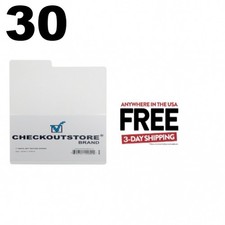 30 CheckOutStore White Plastic Record Dividers for 7" Vinyl 45 RPM  1-3 DAYS