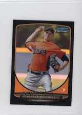 2013 Bowman Chrome Minis Black Refractor 14/25 Parker Bridwell #91 0s55