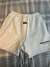 Essentials Fear of God Men's Gray Fleece Sweat Shorts Drawstring Pockets