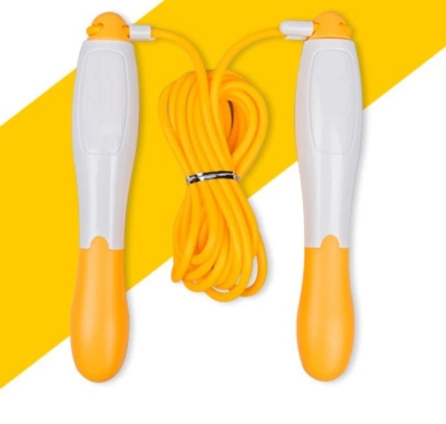 Profi Springseil mit Zähler Erwachsene Sprungseil Hüpfseil [GELB] Seilspringen - Bild 2 von 3