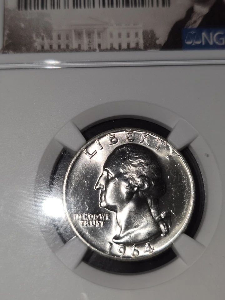1964 Washington Silver Quarter 25C NGC MS66 LOOKS PROOF 🔥  - Image 2 of 4