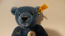 STEIFF1996 HISTORIC MINIATURES V TEDDYBEAR BLUE 18CM 7" 029233 1908 IN GIFT BOX