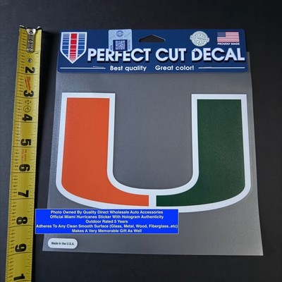 Miami Hurricanes Football Sticker Decal Peel And Stick Licensed by the NCAA