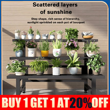 Plant Stand 3Tier Metal Plant Stand for Garden Balcony Indoor Outdoor,Black Rack