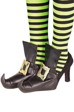 Brand New Classic Witch Shoe Covers Costume Accessory