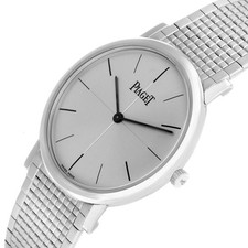 Piaget Altiplano White Gold Silver Dial Ultra Thin Mens Watch P10178 5