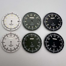 28.5MM Retro Watch Dial Green Luminous Date for NH35 NH36 Movement