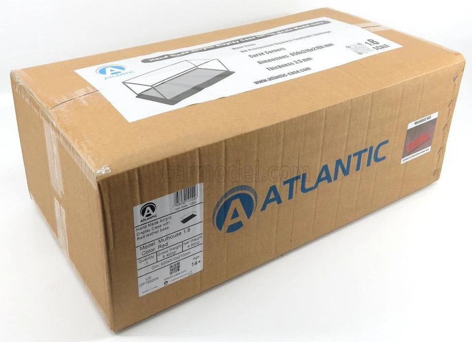 MODELLISMO AUTO STATICO VETRINA ESPOSITORE MOLHOUSE BASE IN PELLE ROSSO 1/8 - Immagine 4 di 4