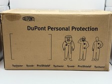 FULL CASE DUPONT TY122S TYVEK COVERALL ELASTIC WRISTS ANKLES,ATTACHED HOOD BOOTS
