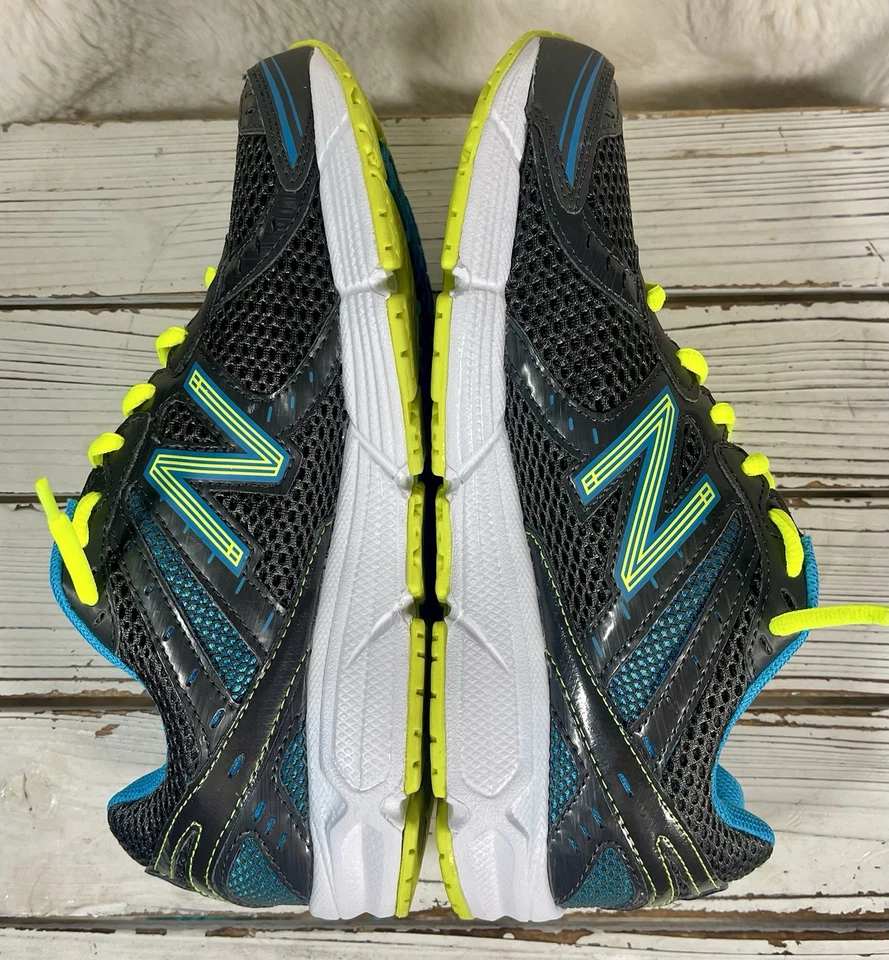 Zapato para correr para mujer New Balance 470v3 LIMPIO talla 8 D gris azul amarillo neón ancho Foto 4 de 4